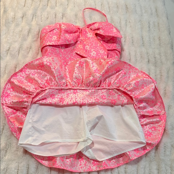 Lilly Pulitzer Pink Floral Dress with Bow Detail - Picture 7 of 9